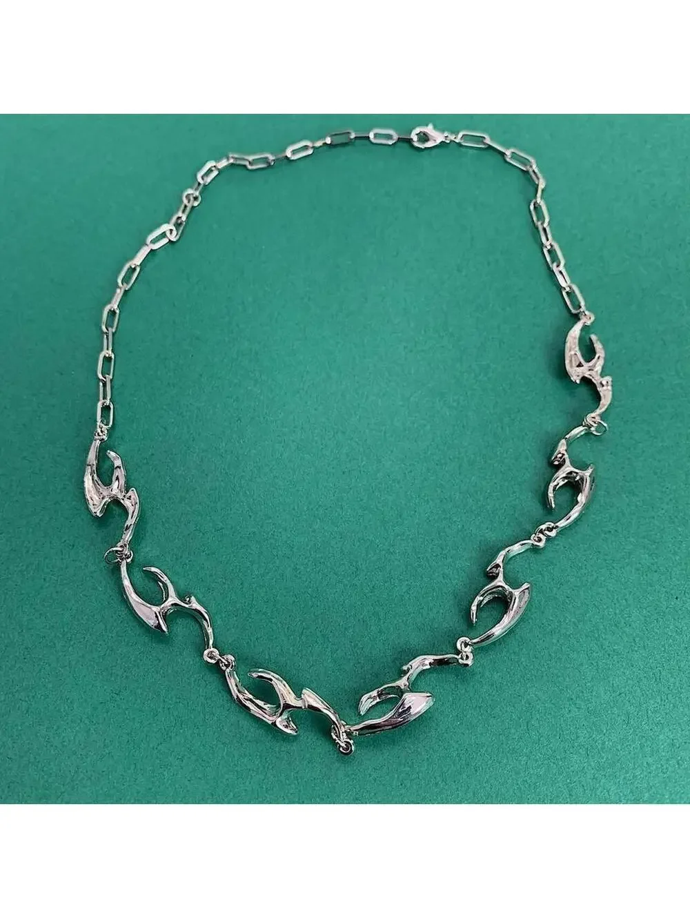 Vintage y2k opium punk skater style pendant necklace chain. 20 inches length